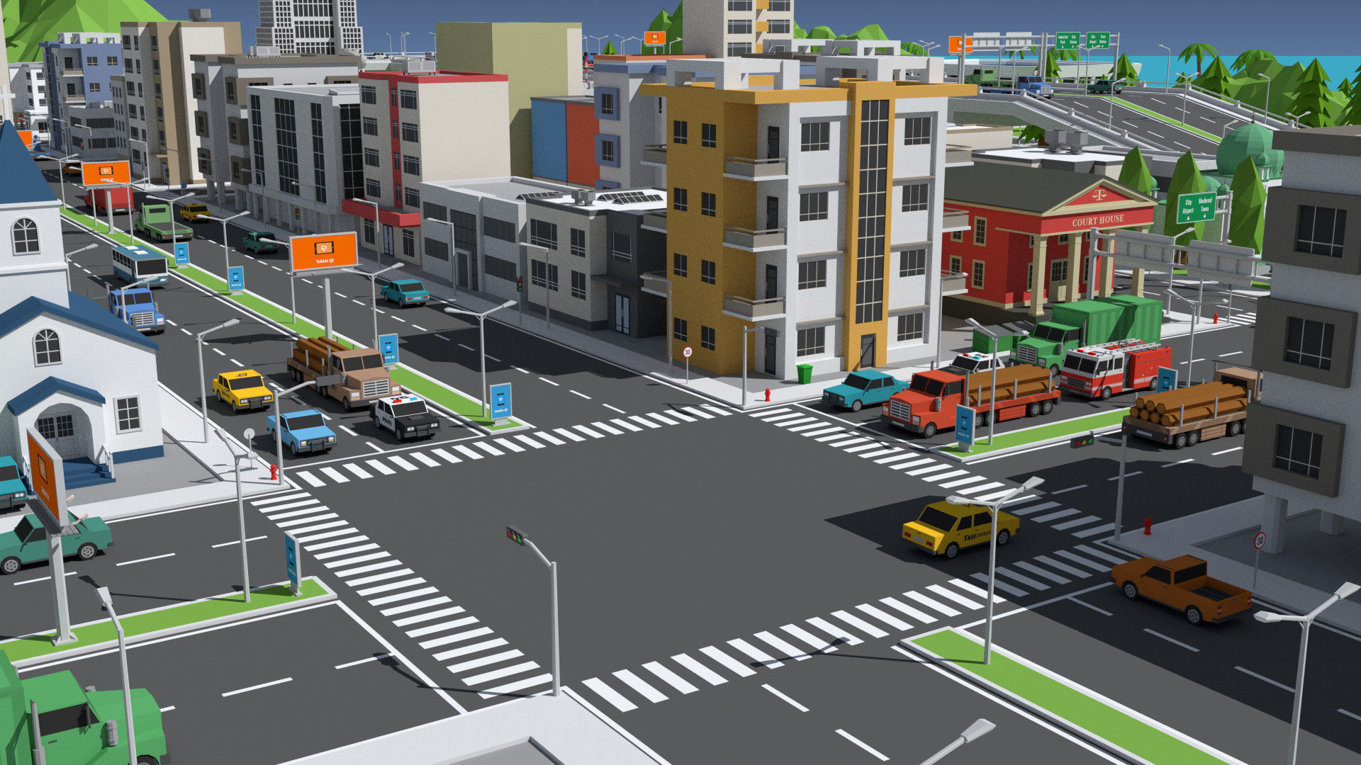 SimplePoly Urban - Low Poly Assets Low-poly 3D model_2