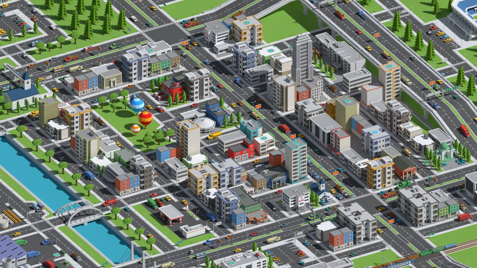 SimplePoly Urban - Low Poly Assets Low-poly 3D model_1