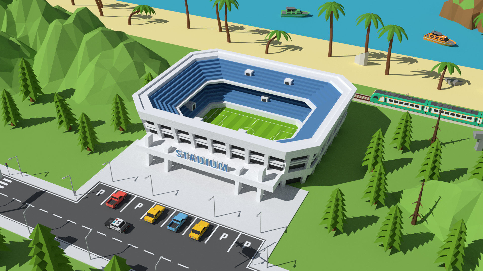 SimplePoly Urban - Low Poly Assets Low-poly 3D model_10