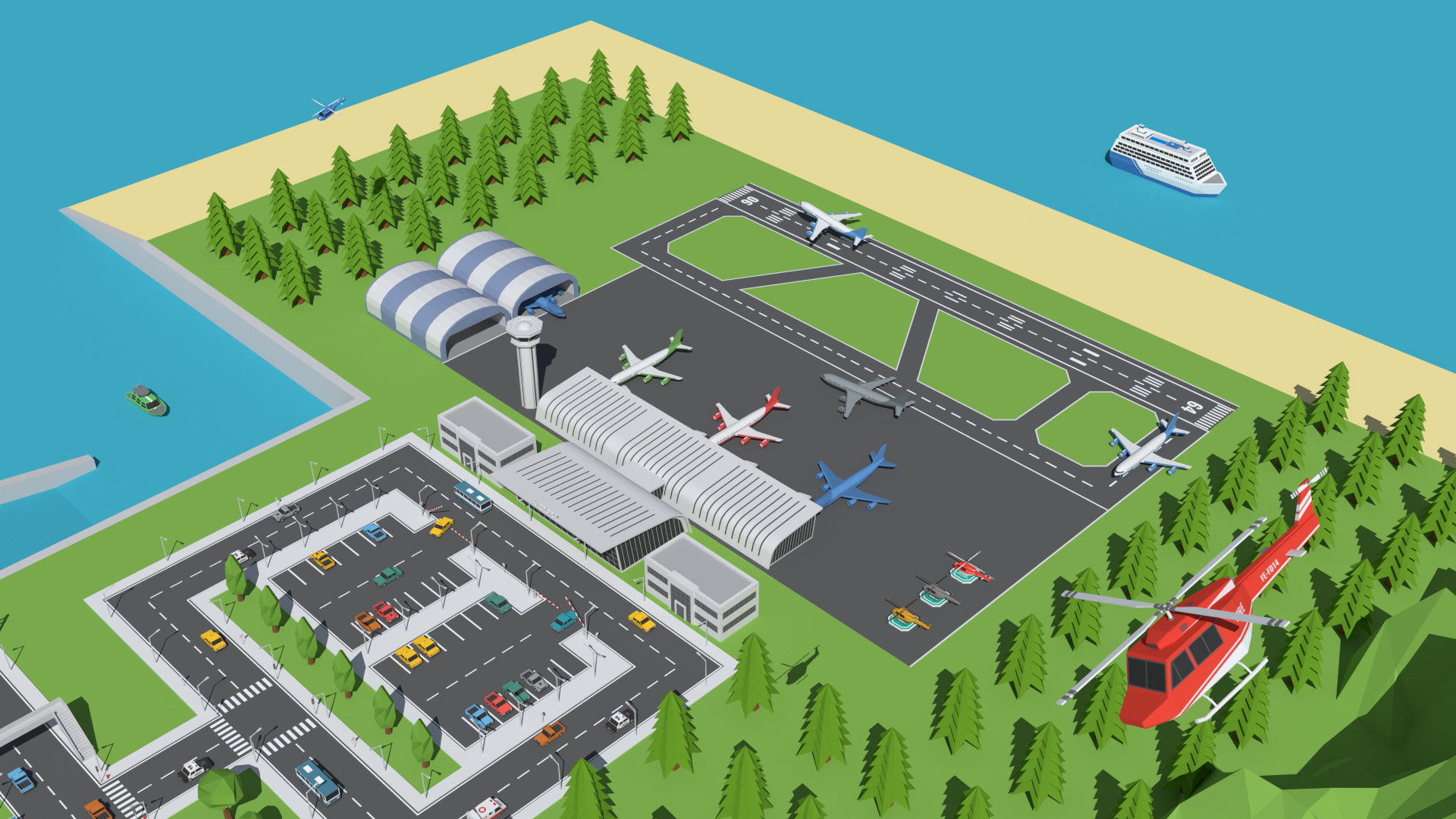 SimplePoly Urban - Low Poly Assets Low-poly 3D model_4