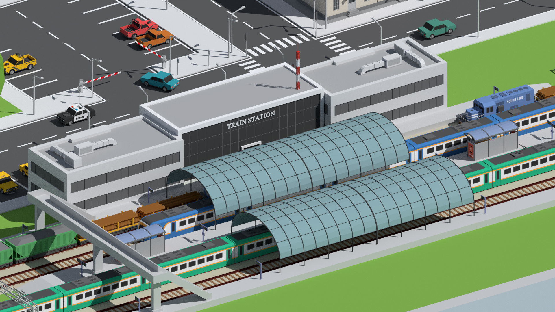 SimplePoly Urban - Low Poly Assets Low-poly 3D model_7