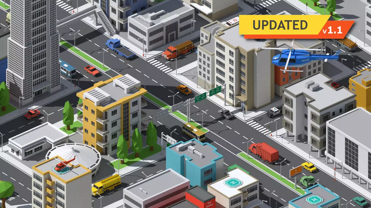 SimplePoly Urban - Low Poly Assets Low-poly 3D model_0