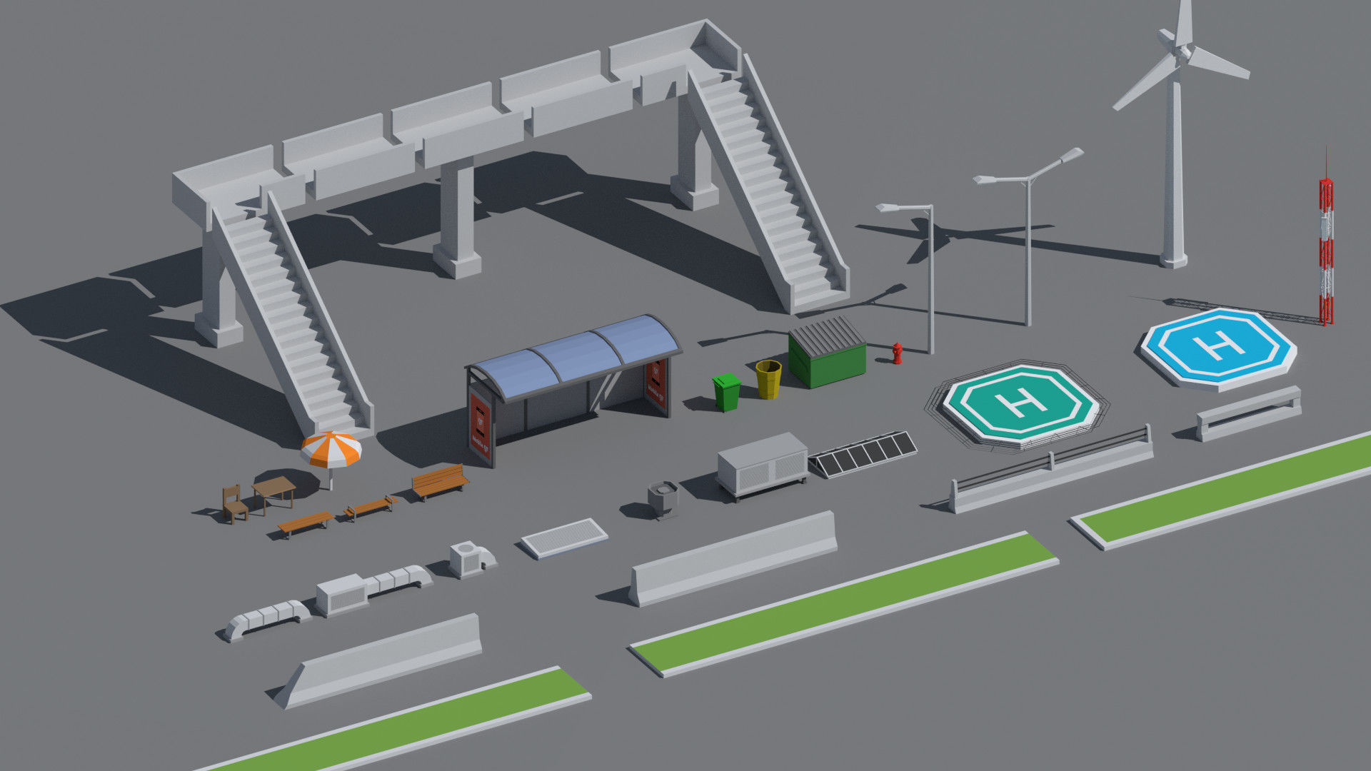 SimplePoly Urban - Low Poly Assets Low-poly 3D model_26
