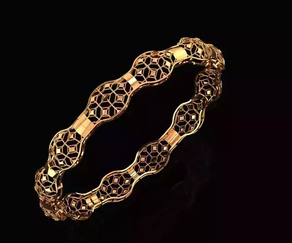 1227 Scalloped Jaali Kada