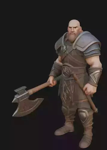 Fantasy Warrior with Axe