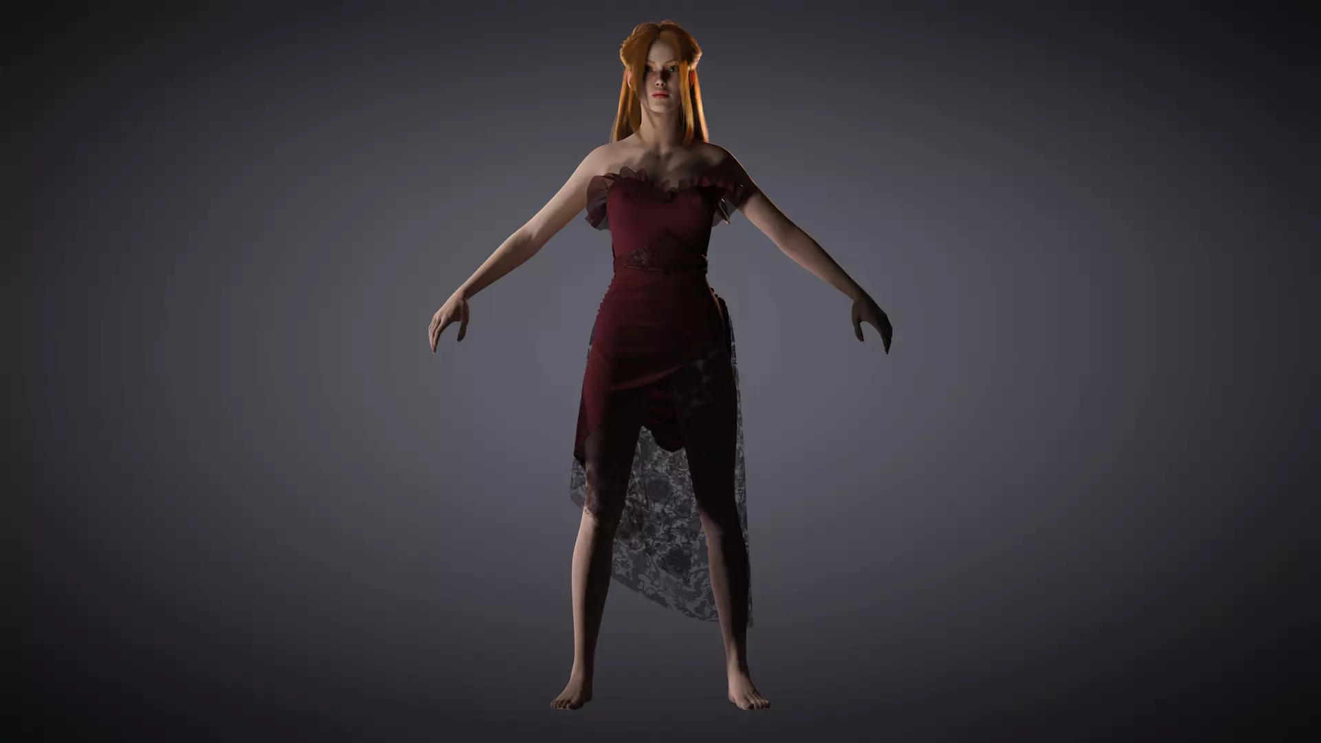 Virtual Muses  Character 5 of 10 Low-poly 3D model_16