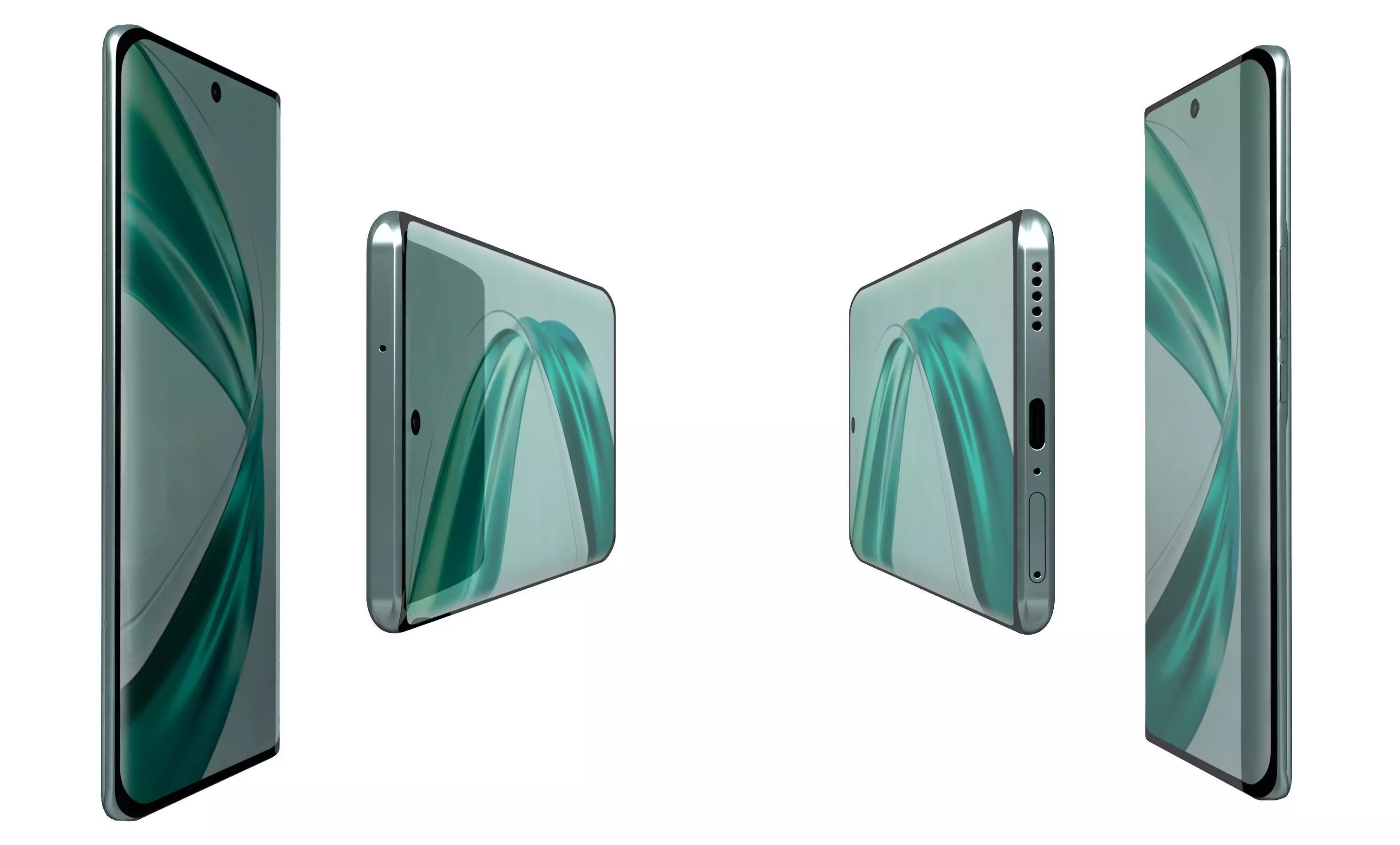 Honor X50 Pro Green High Poly 3D model_3