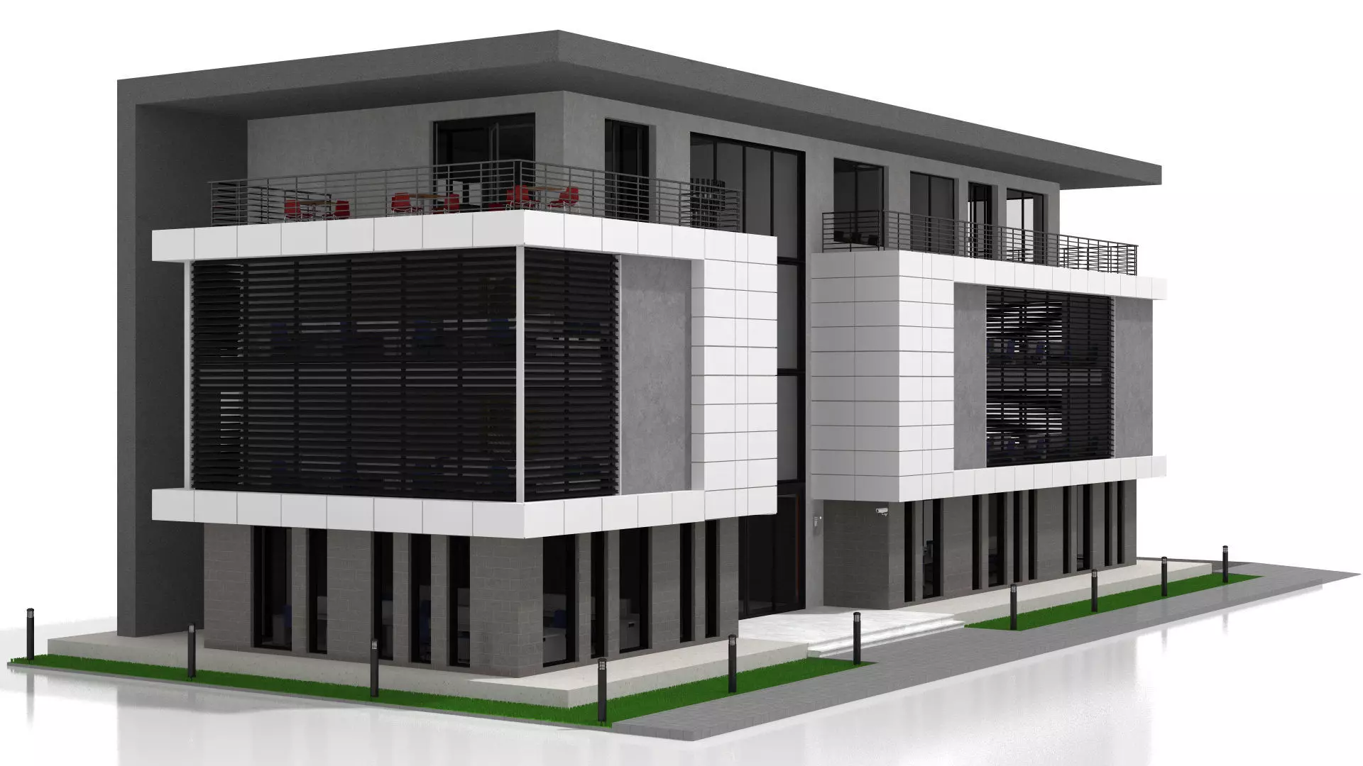 Office Building  3D model_7