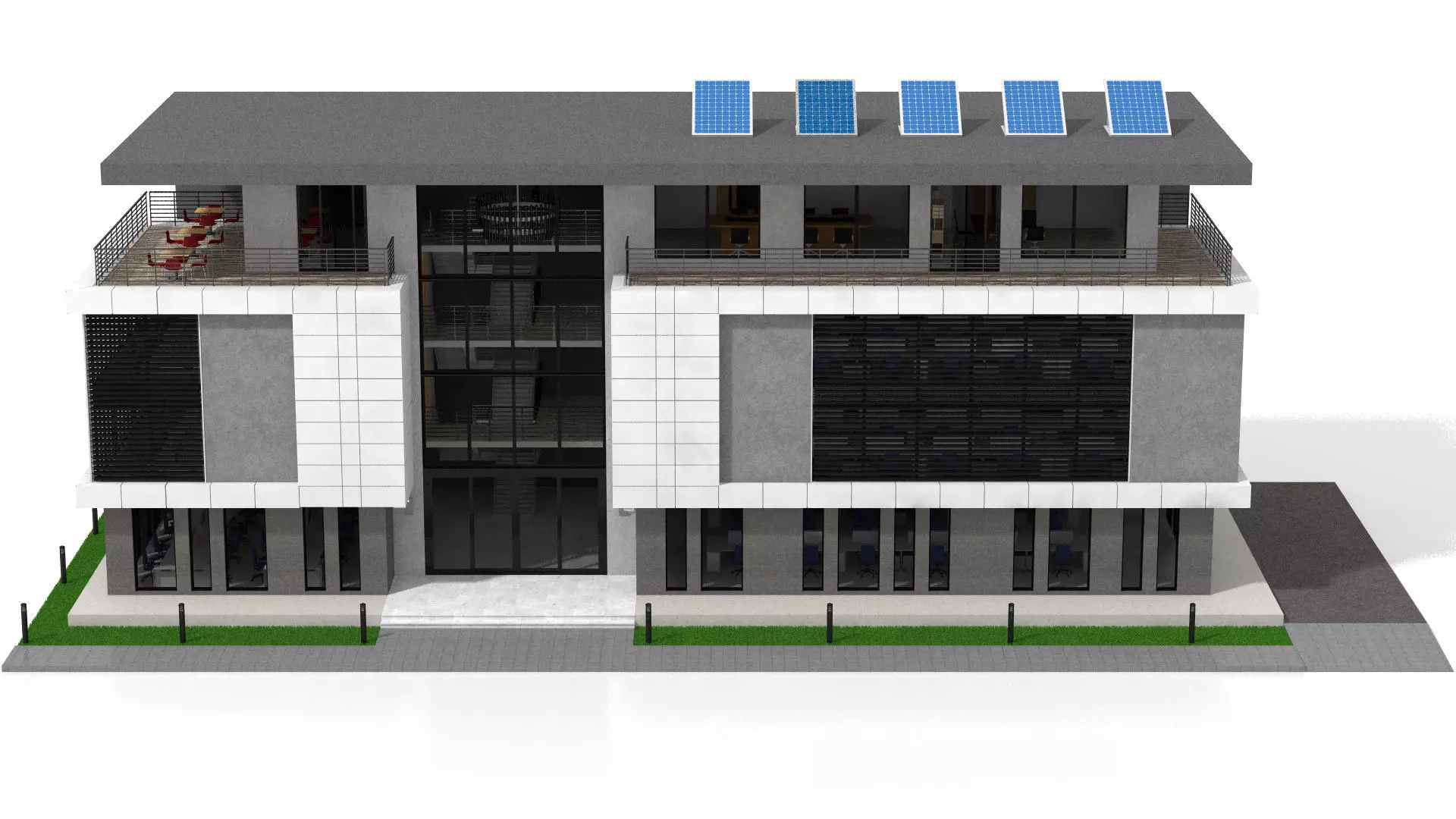 Office Building  3D model_2