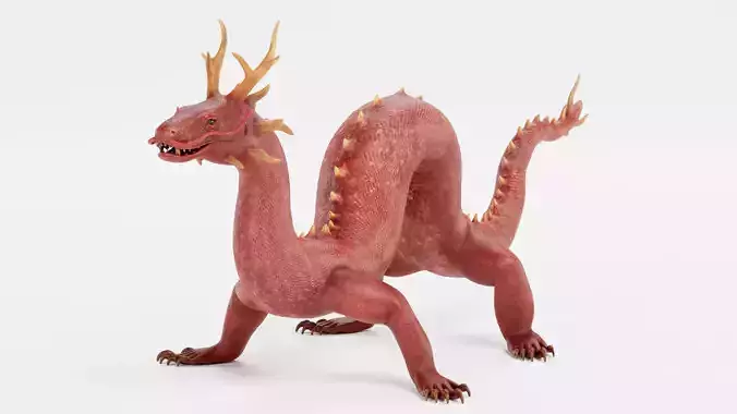 Chinese Dragon - Realistic Mythical Creature - Rigged