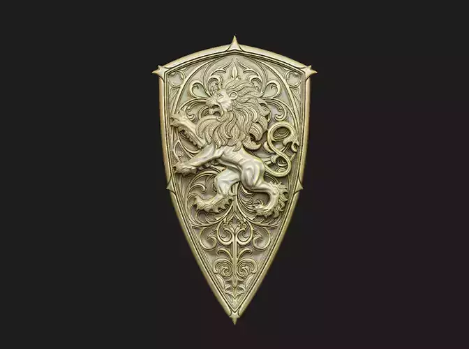 lion royal cnc laser wood home artcam deco wall crest power cad