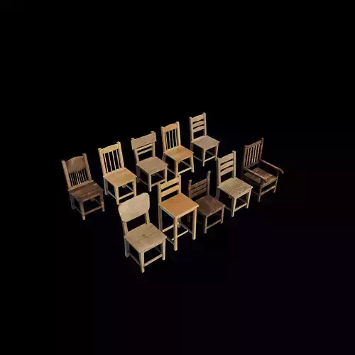 Wooden chairs set 