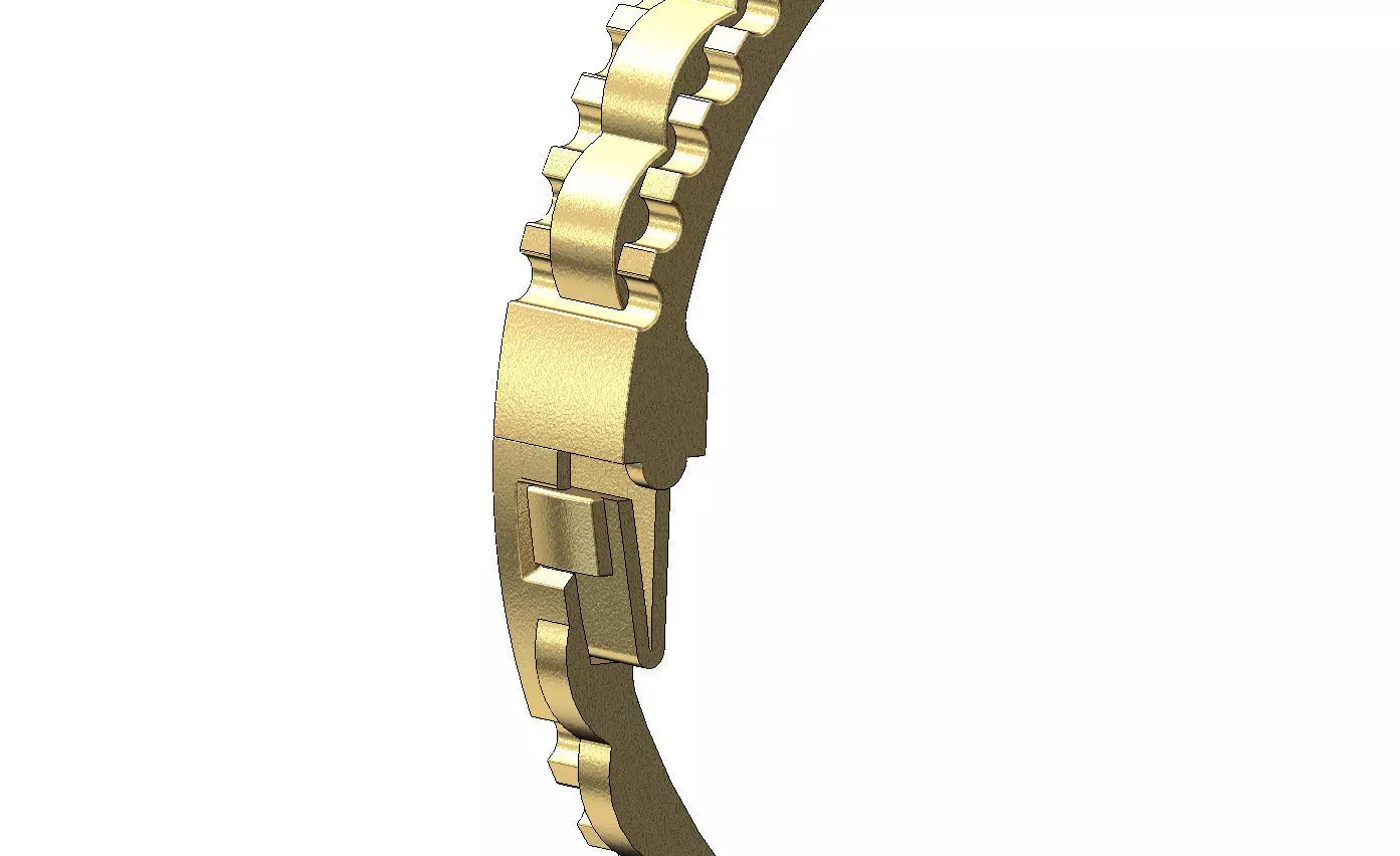 Watch presidential link flexture clasp bracelet Size M 3D print model_7