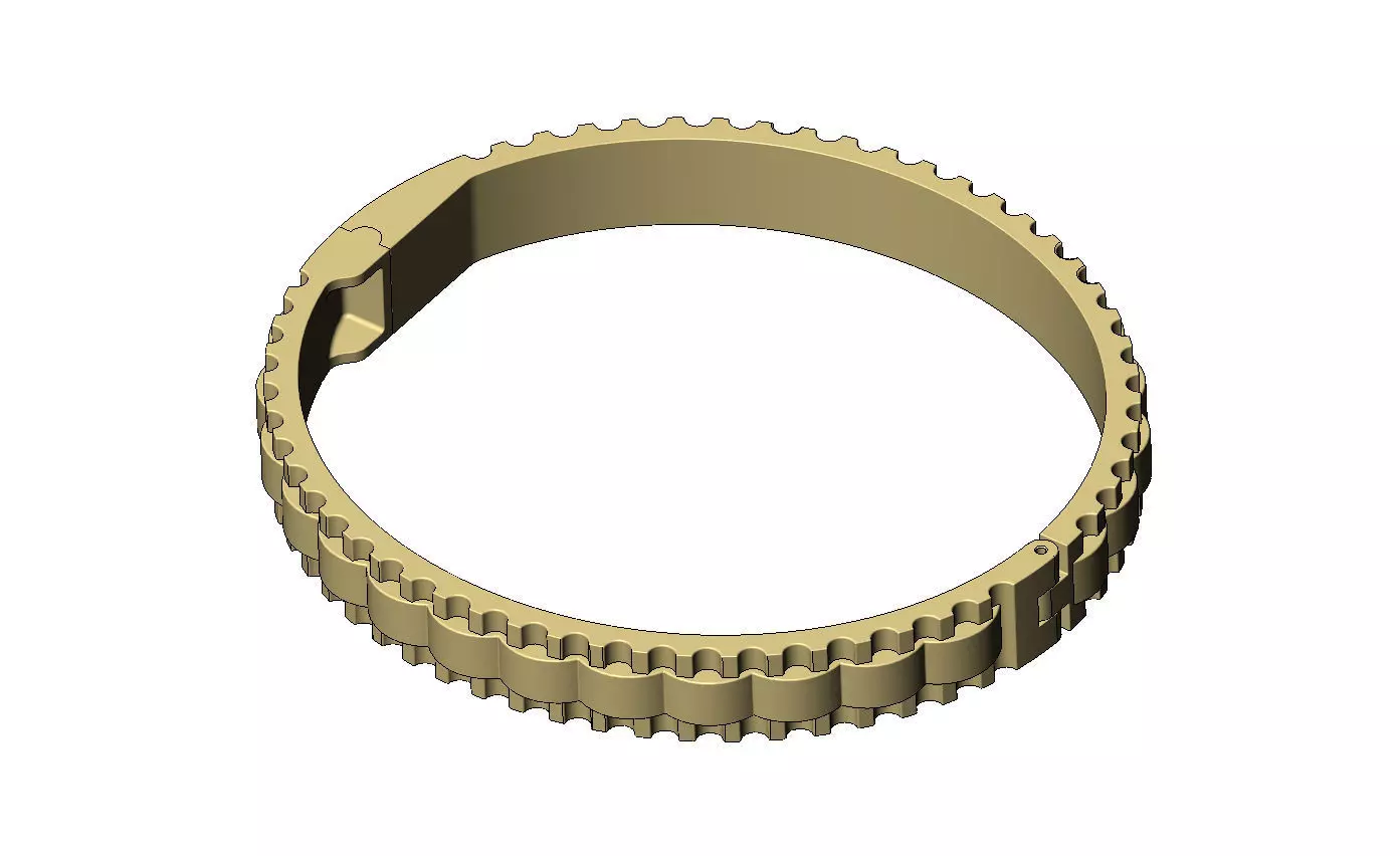 Watch presidential link flexture clasp bracelet Size M 3D print model_13