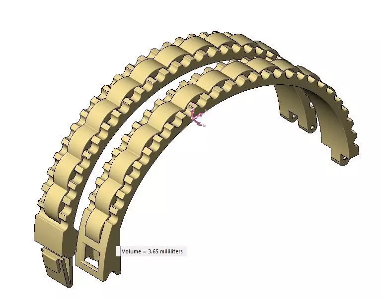 Watch presidential link flexture clasp bracelet Size M 3D print model_18