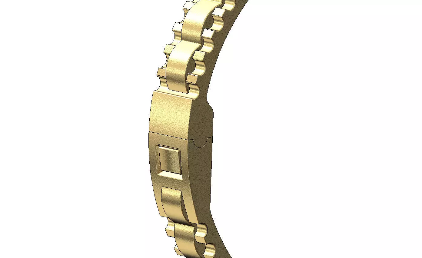 Watch presidential link flexture clasp bracelet Size M 3D print model_6