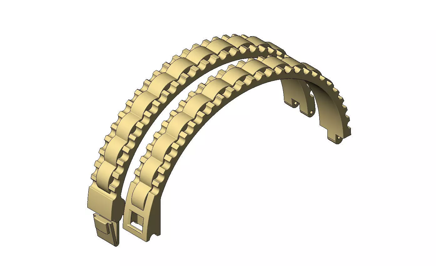 Watch presidential link flexture clasp bracelet Size M 3D print model_14