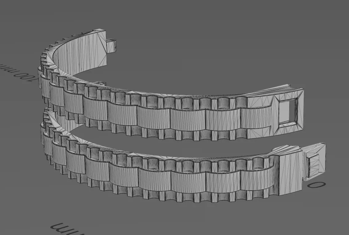 Watch presidential link flexture clasp bracelet Size M 3D print model_20