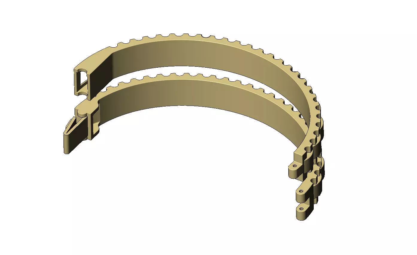 Watch presidential link flexture clasp bracelet Size M 3D print model_15