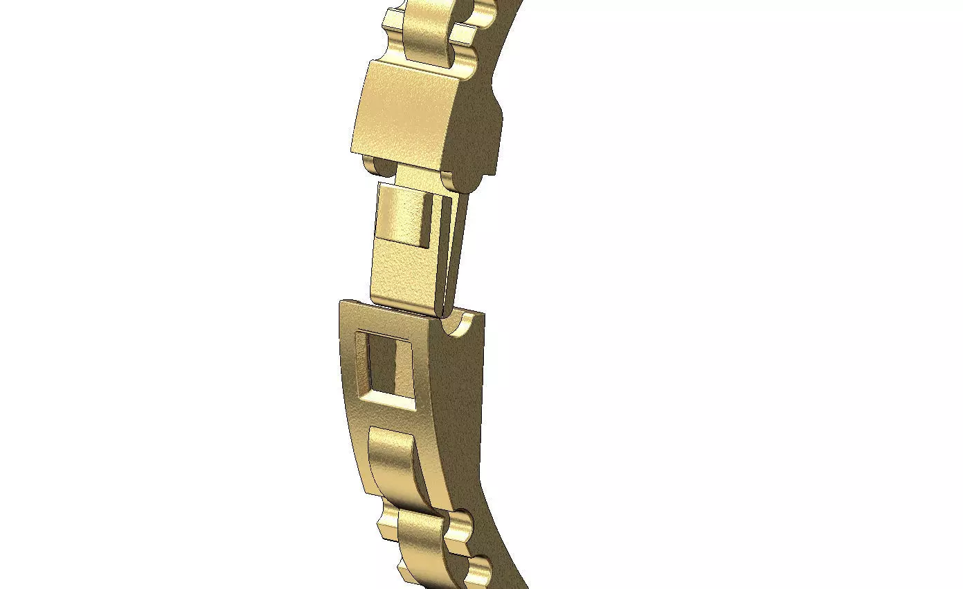 Watch presidential link flexture clasp bracelet Size M 3D print model_9