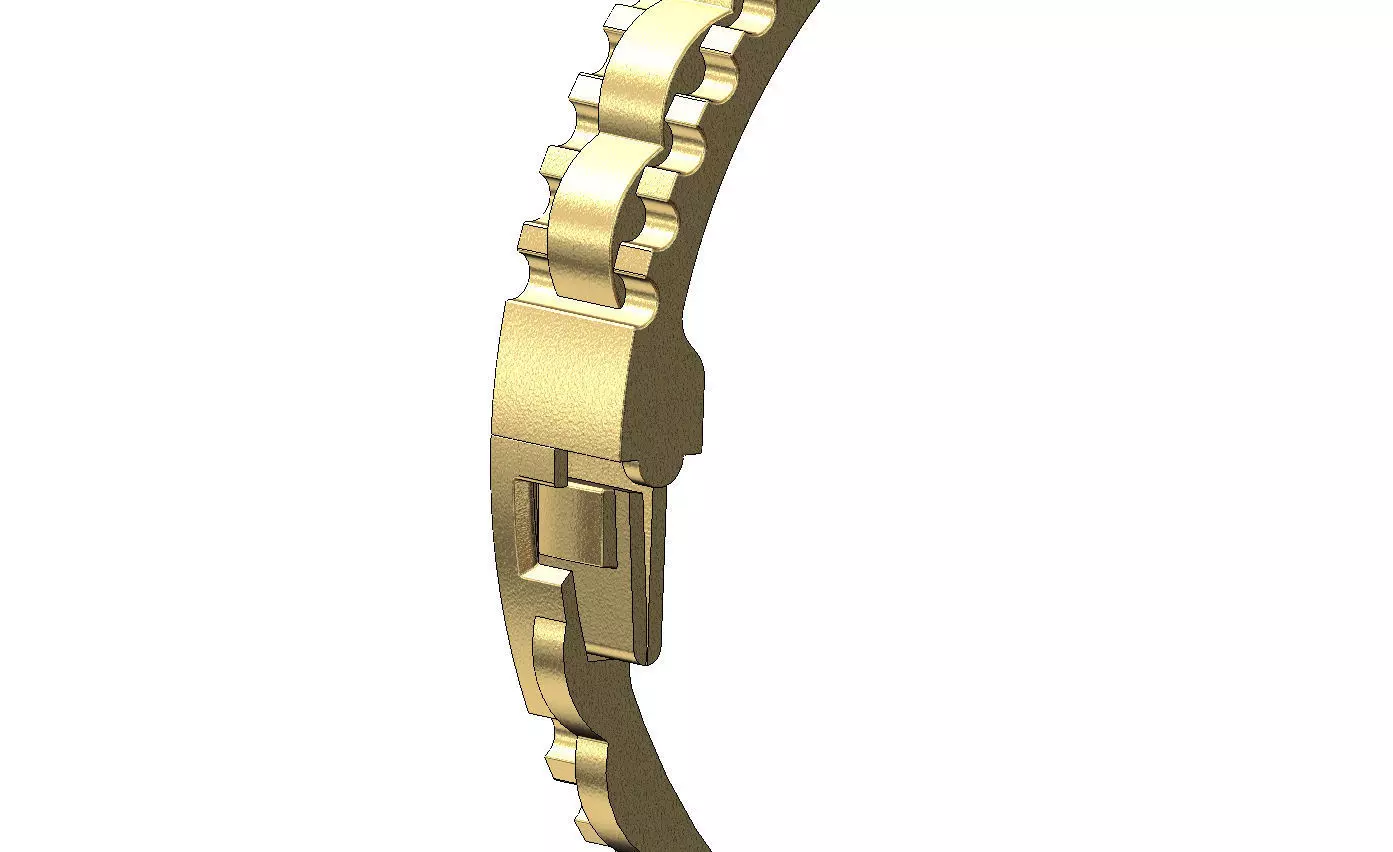 Watch presidential link flexture clasp bracelet Size M 3D print model_8