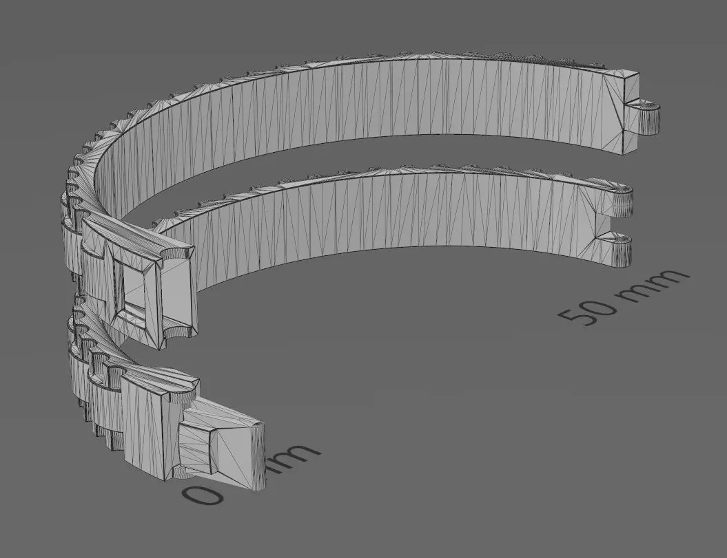 Watch presidential link flexture clasp bracelet Size M 3D print model_19