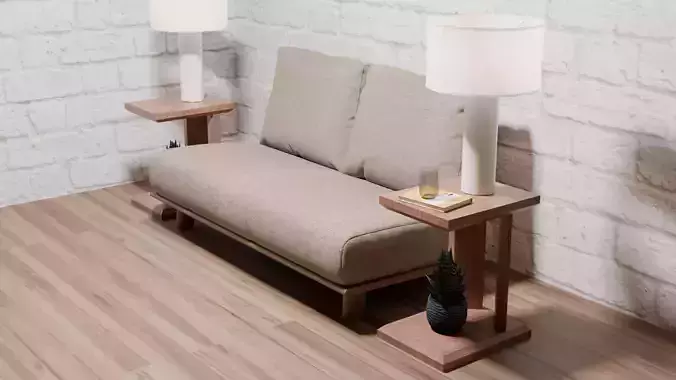 Basic Wood Sofa Side Table