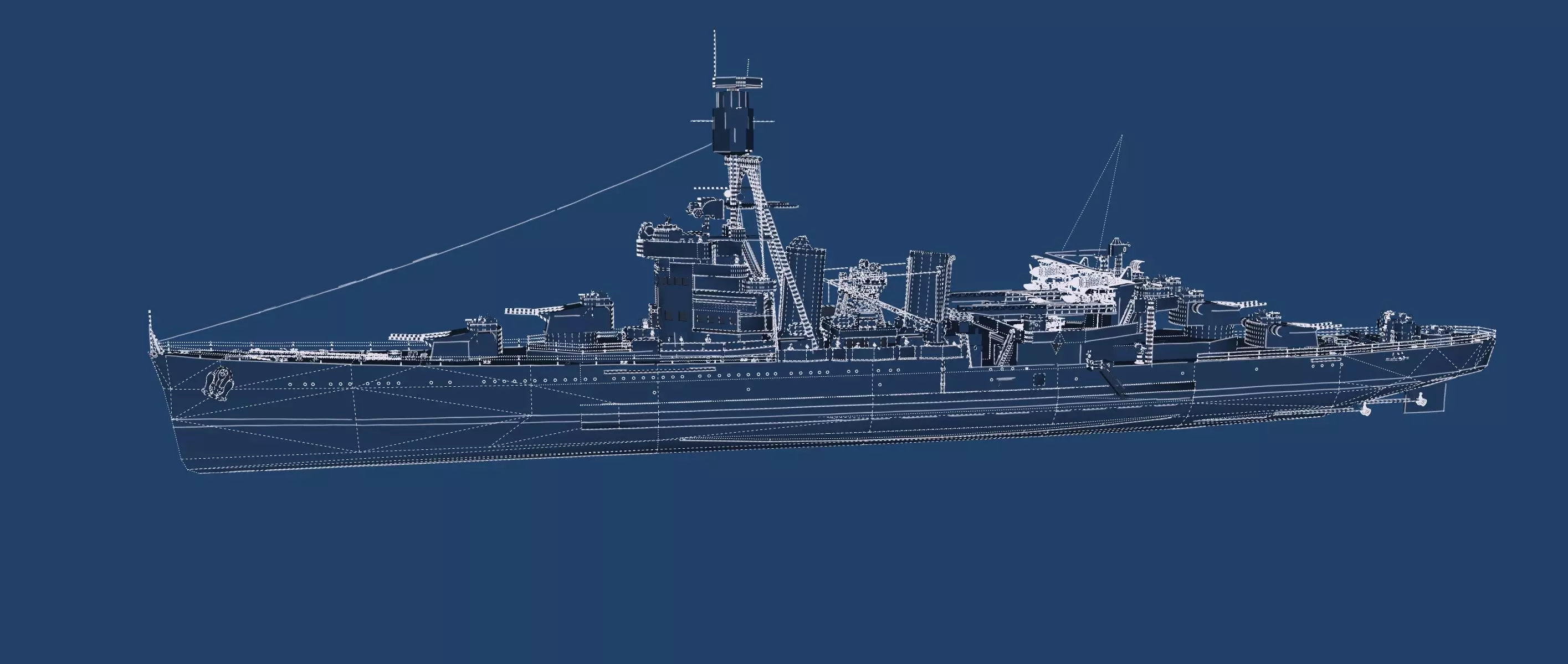 WW2 JAPANESE CRUISER 3D model_46