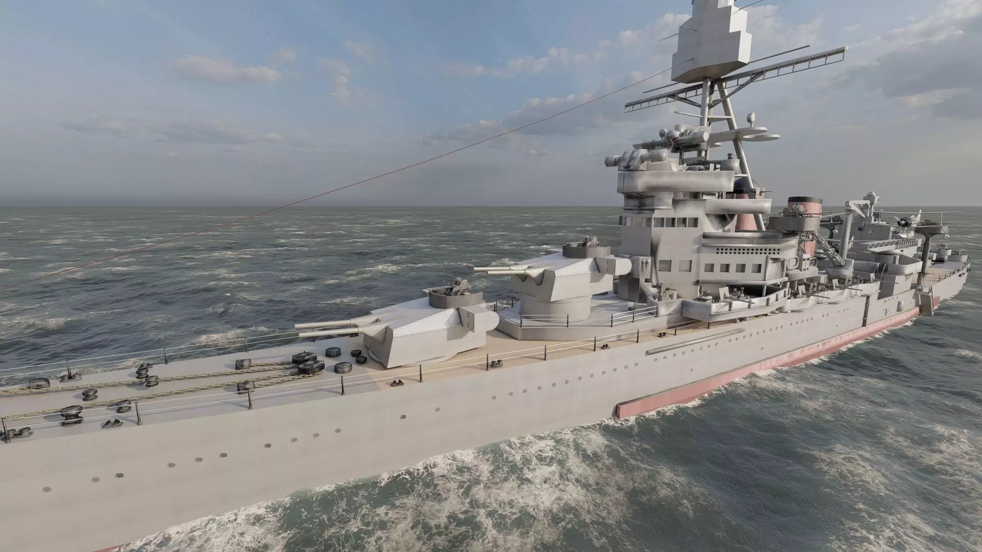 WW2 JAPANESE CRUISER 3D model_8