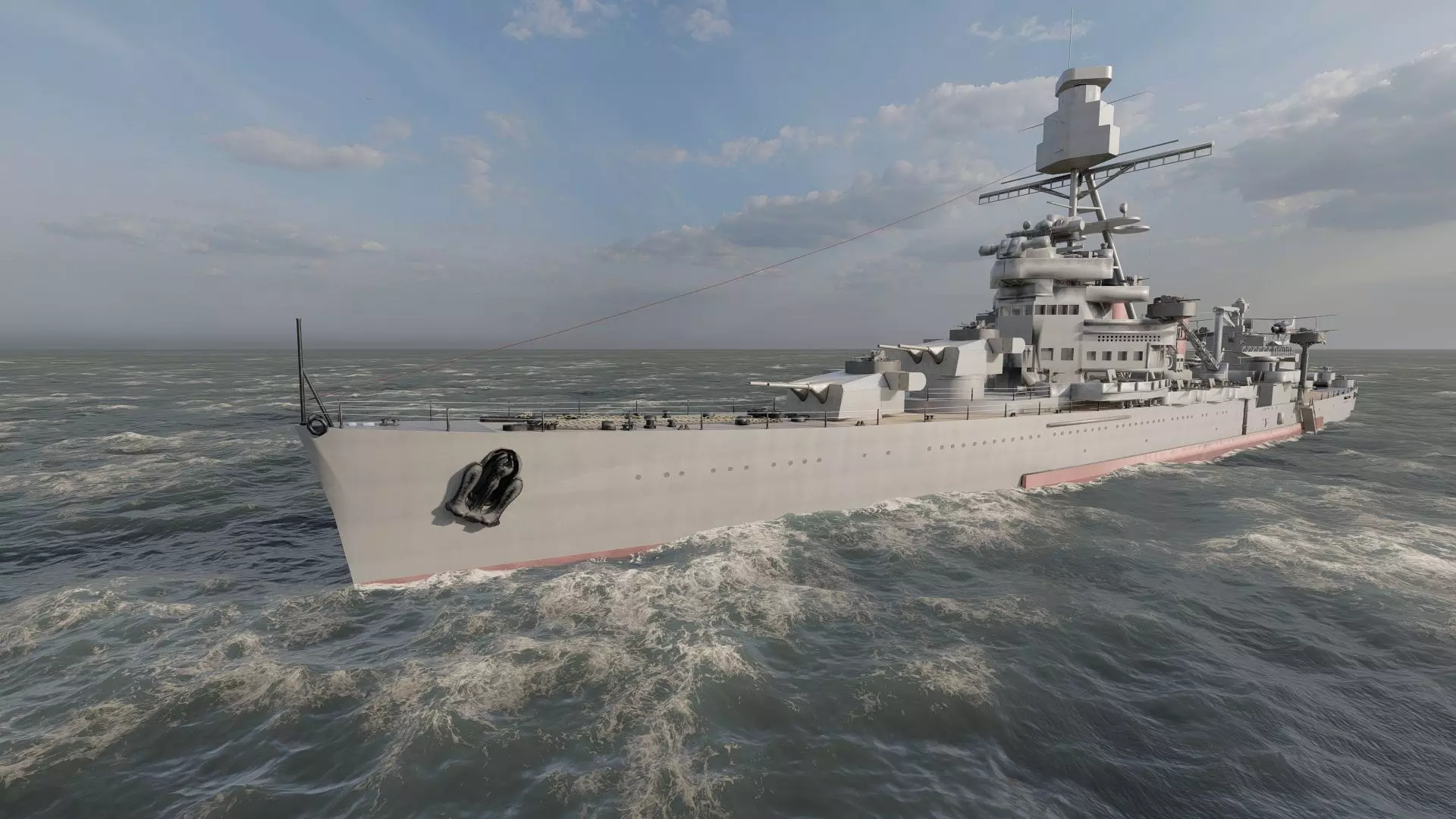 WW2 JAPANESE CRUISER 3D model_7