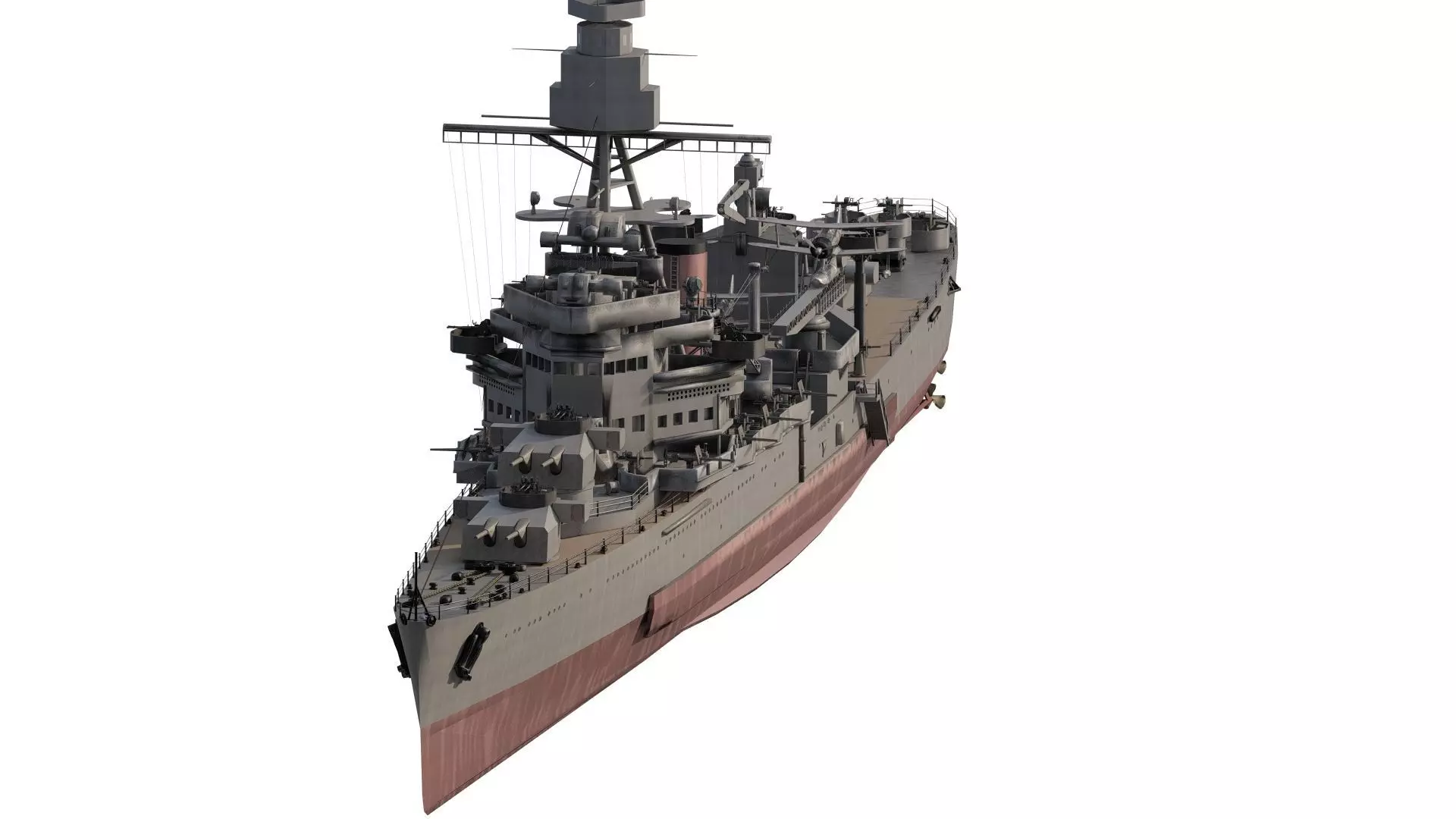 WW2 JAPANESE CRUISER 3D model_1