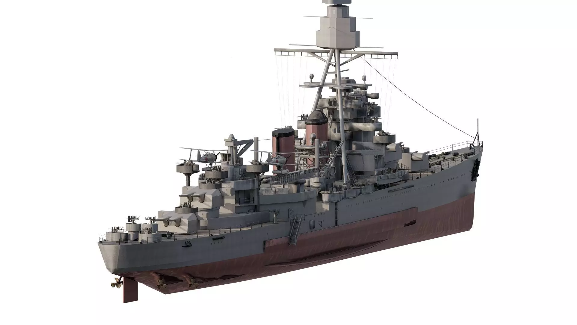 WW2 JAPANESE CRUISER 3D model_5