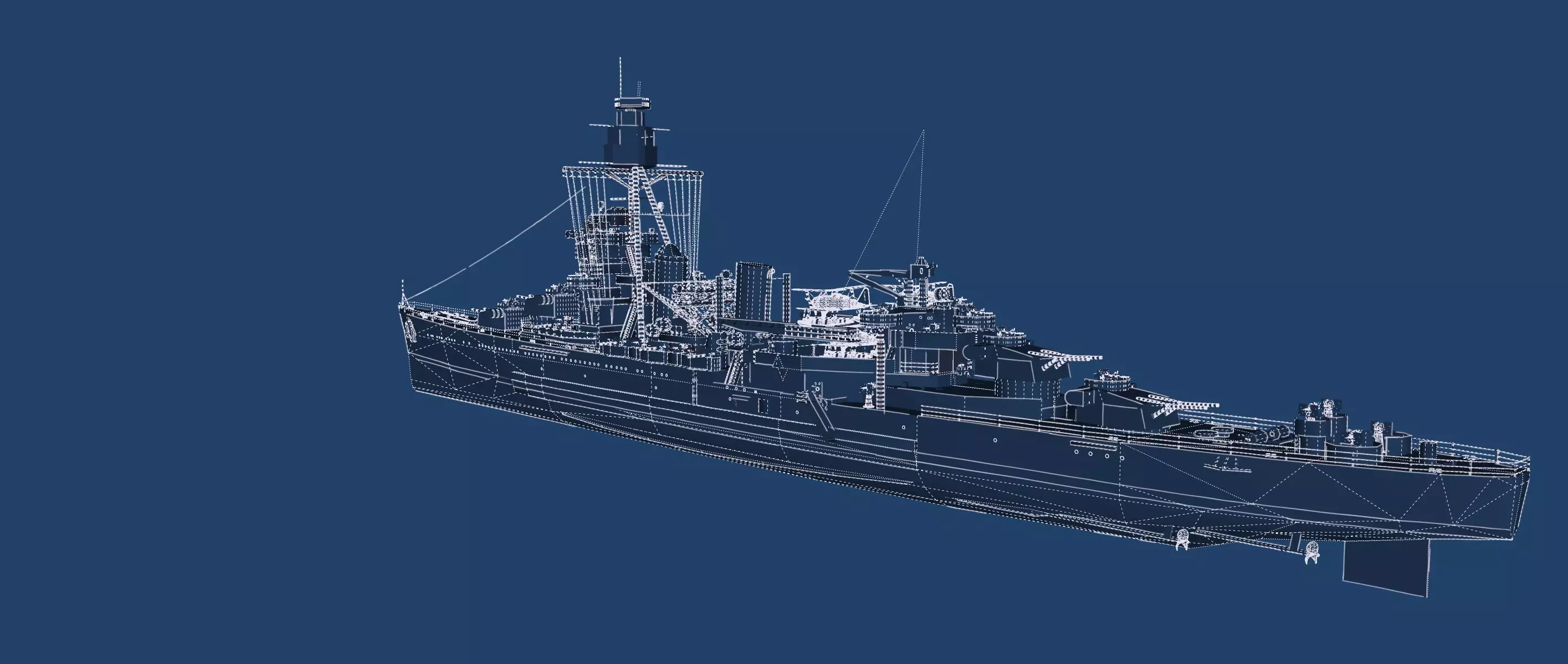 WW2 JAPANESE CRUISER 3D model_48