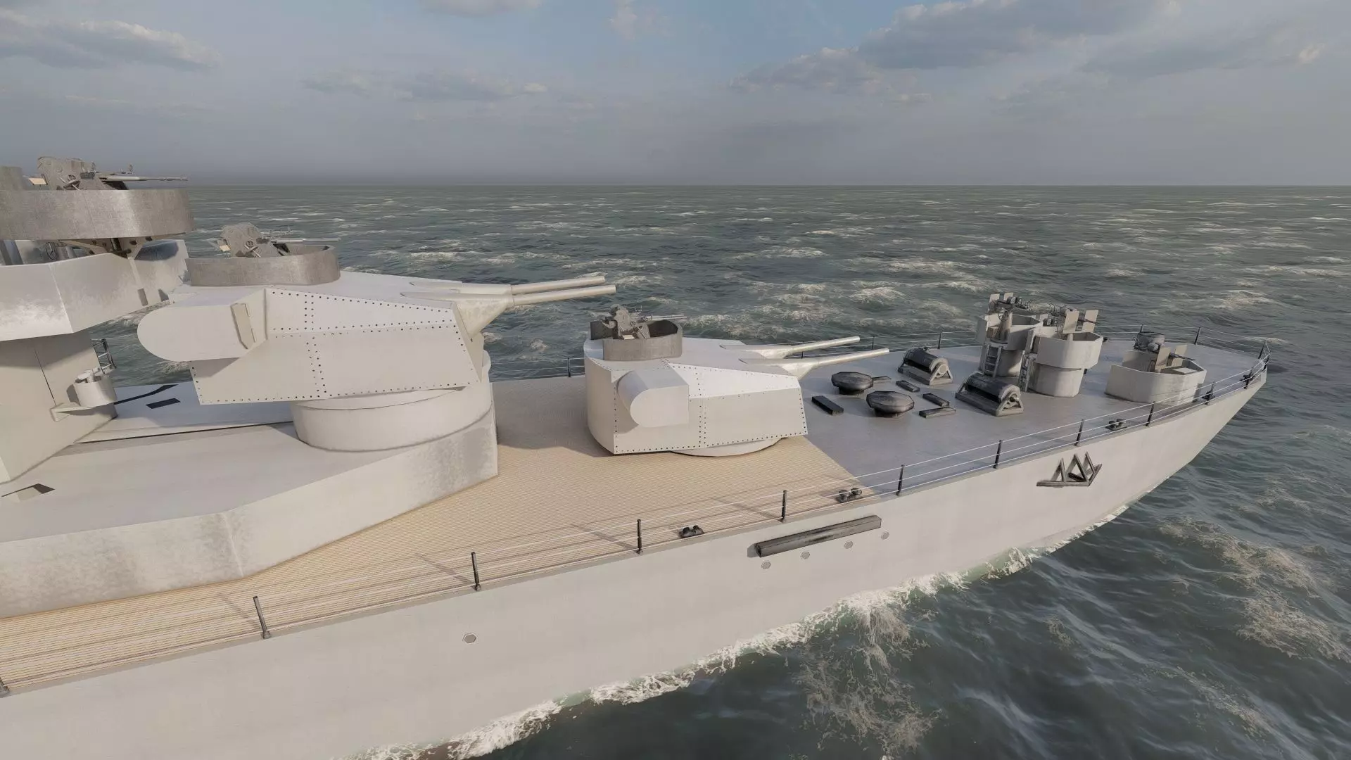 WW2 JAPANESE CRUISER 3D model_13