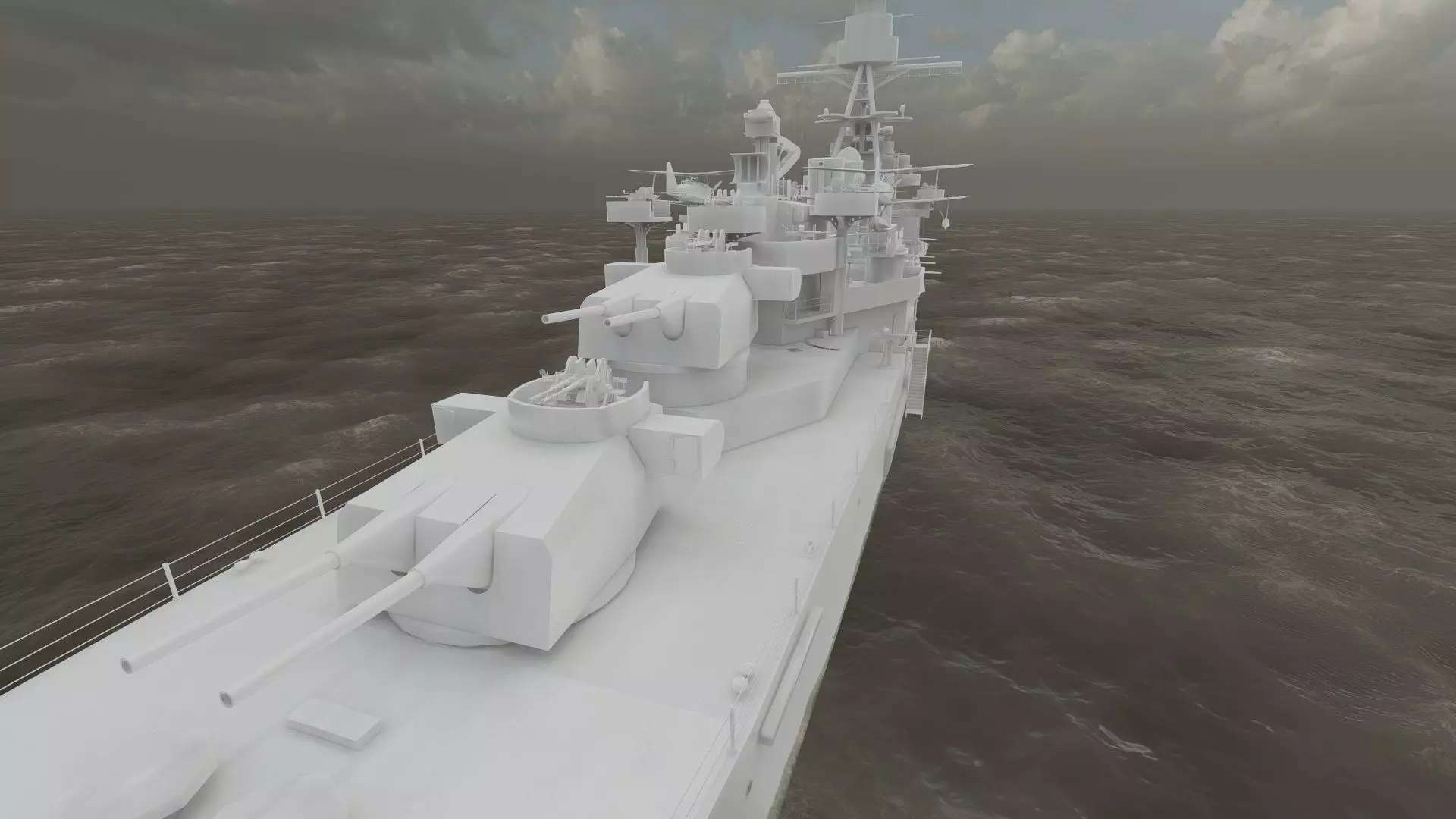 WW2 JAPANESE CRUISER 3D model_40
