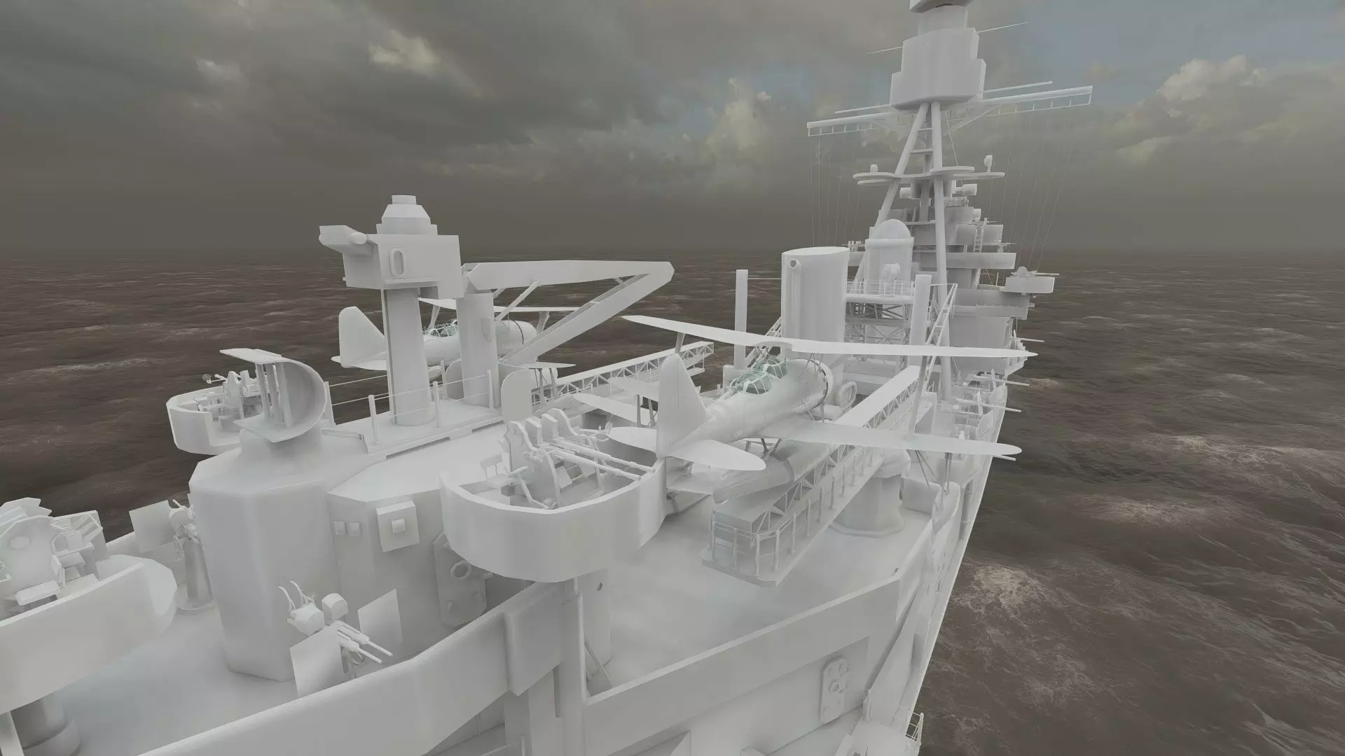 WW2 JAPANESE CRUISER 3D model_42