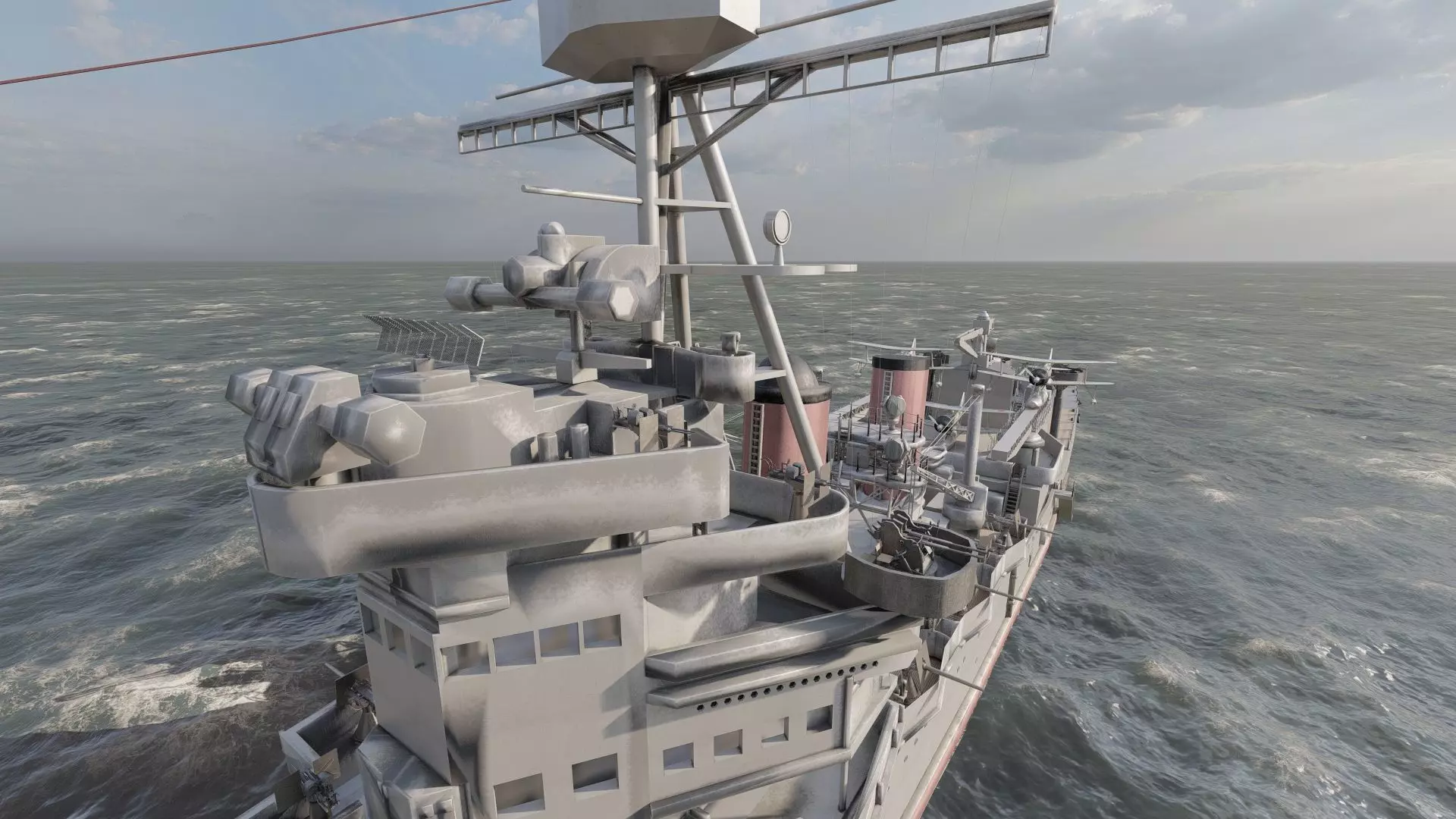 WW2 JAPANESE CRUISER 3D model_24