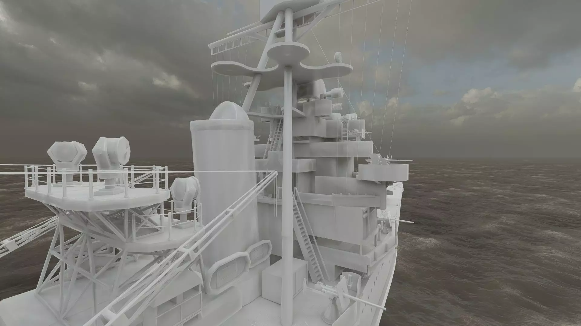 WW2 JAPANESE CRUISER 3D model_44