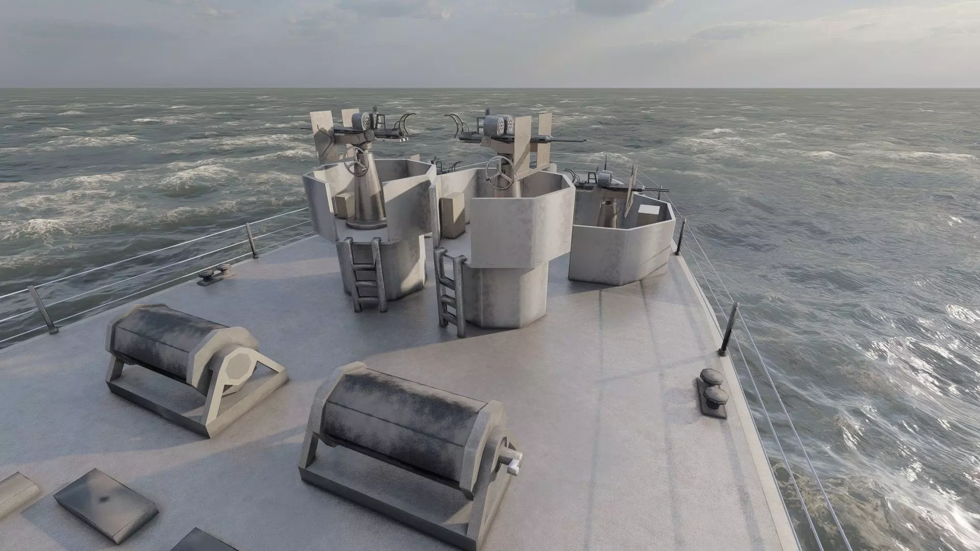 WW2 JAPANESE CRUISER 3D model_36