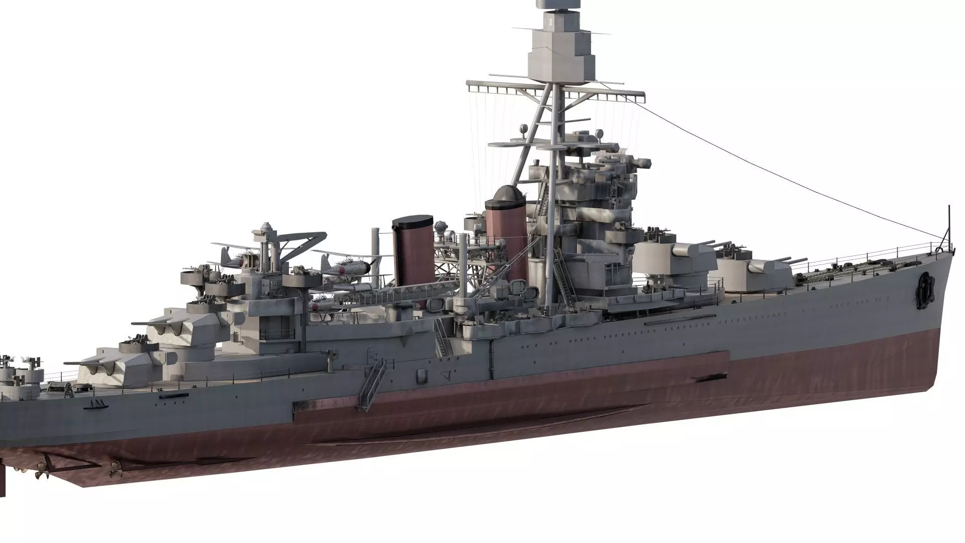 WW2 JAPANESE CRUISER 3D model_4
