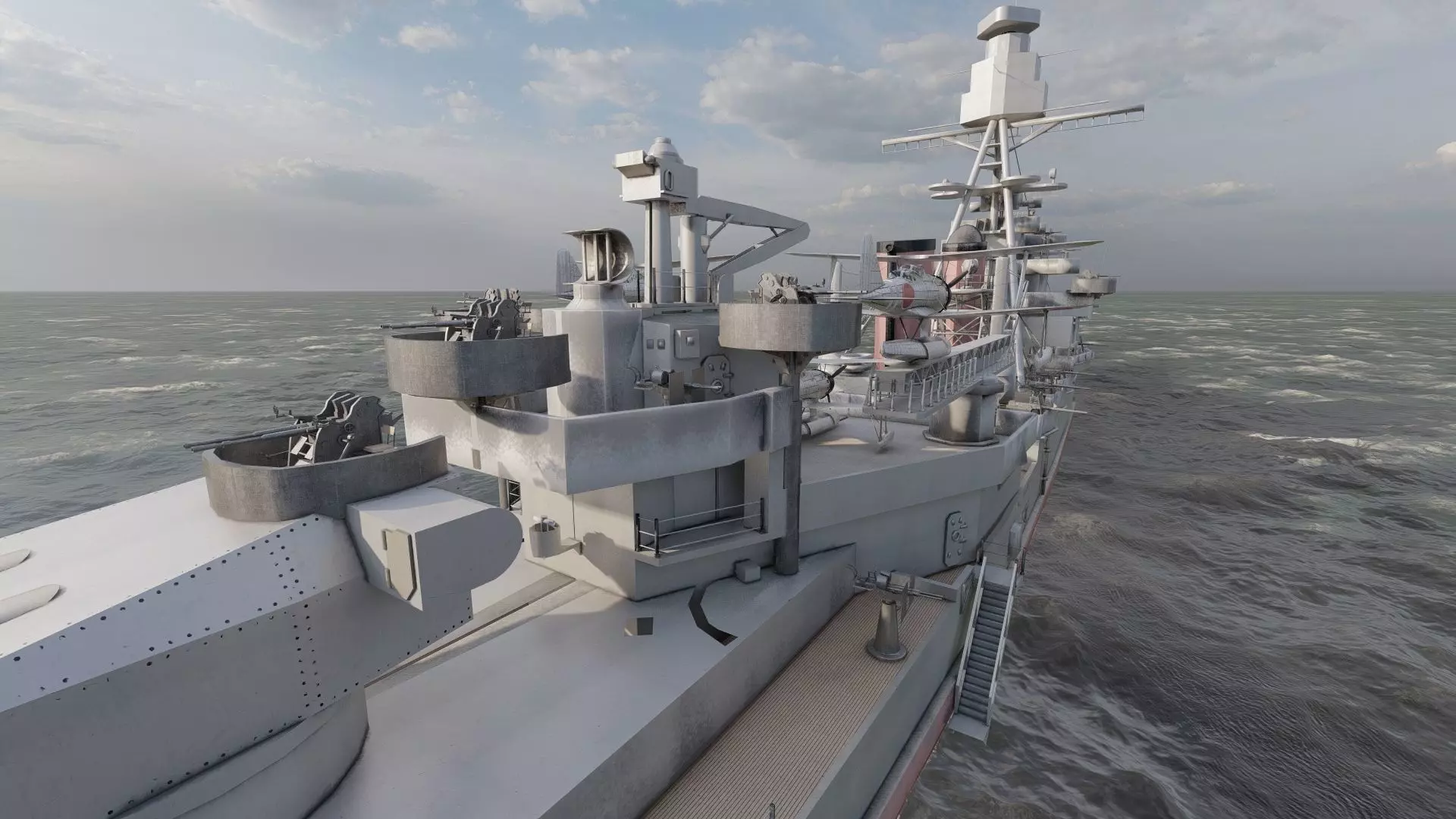 WW2 JAPANESE CRUISER 3D model_16