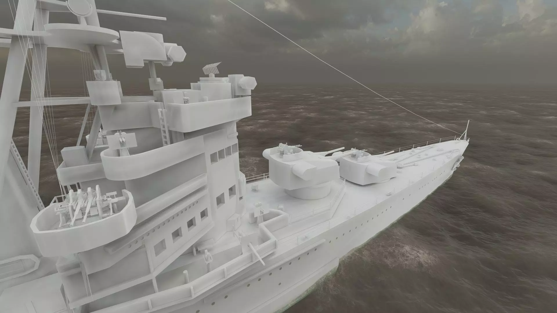 WW2 JAPANESE CRUISER 3D model_45