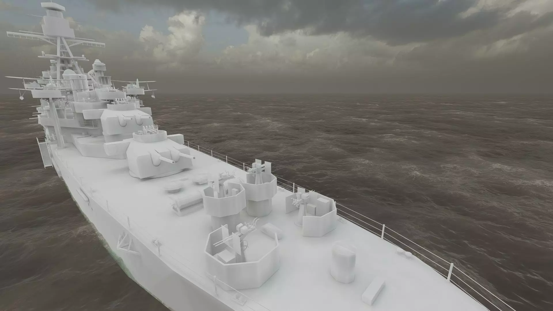 WW2 JAPANESE CRUISER 3D model_39