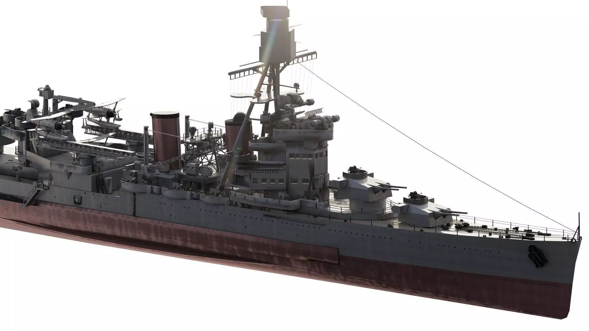 WW2 JAPANESE CRUISER 3D model_3