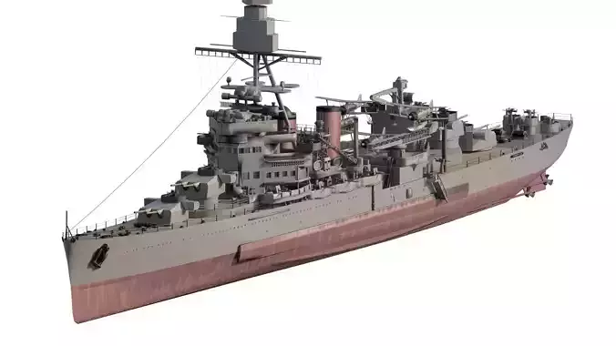 WW2 JAPANESE CRUISER 3D model