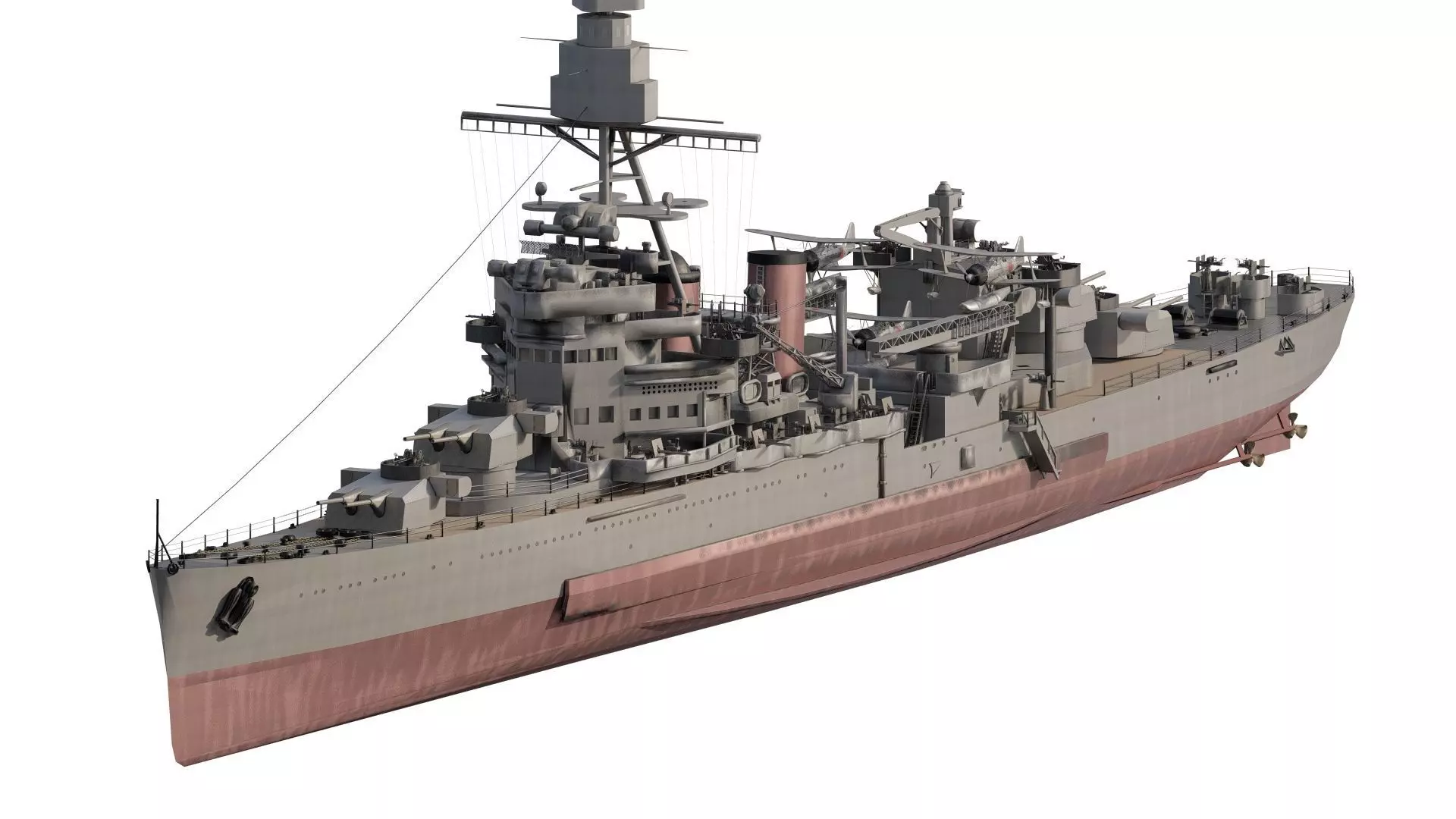 WW2 JAPANESE CRUISER 3D model_0