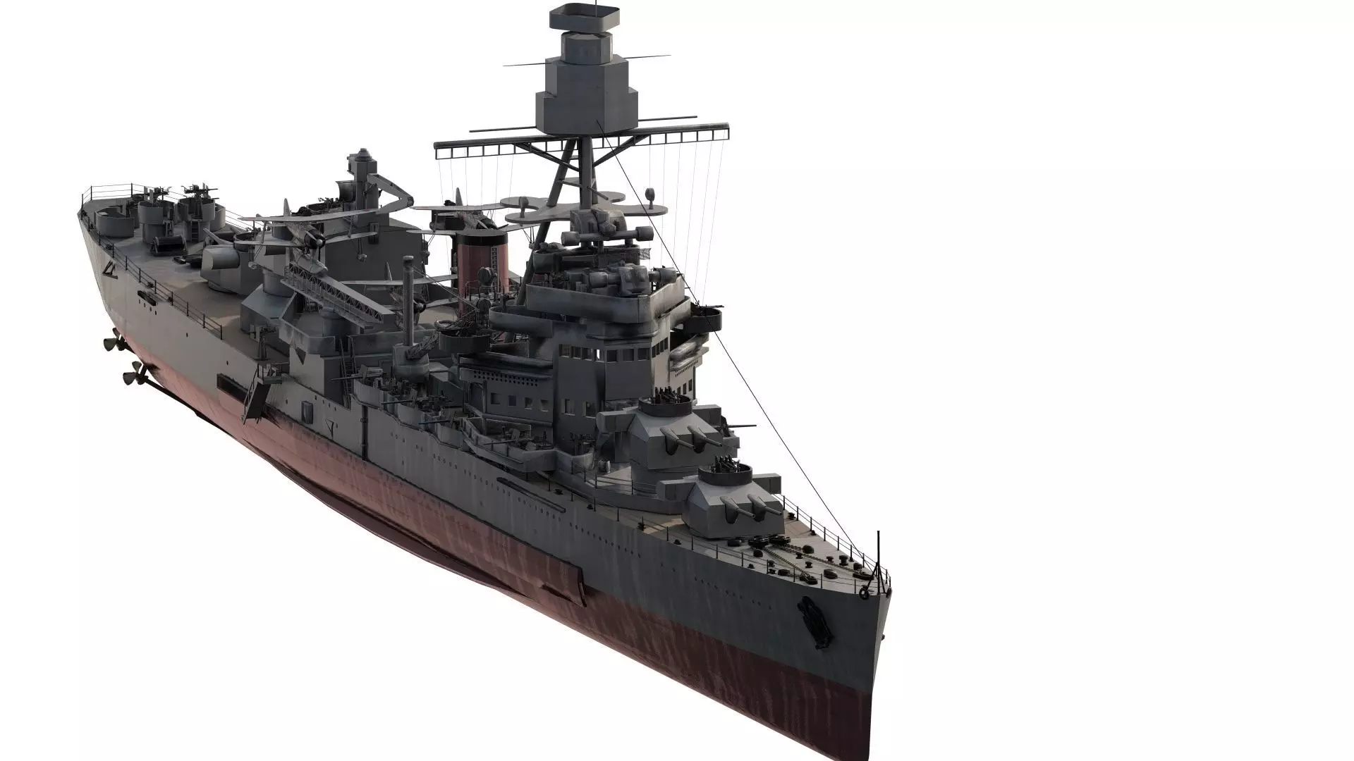 WW2 JAPANESE CRUISER 3D model_2