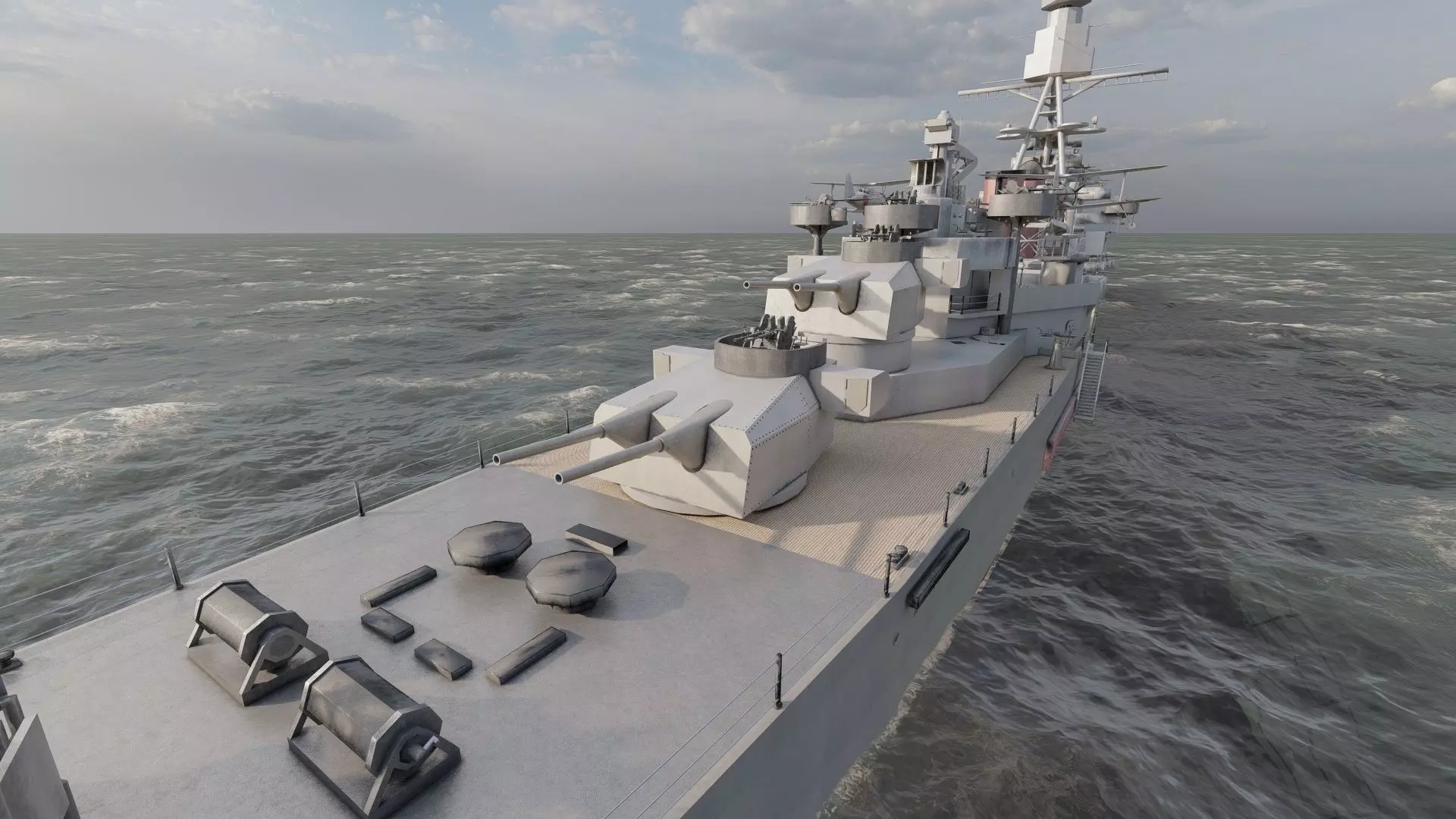 WW2 JAPANESE CRUISER 3D model_15