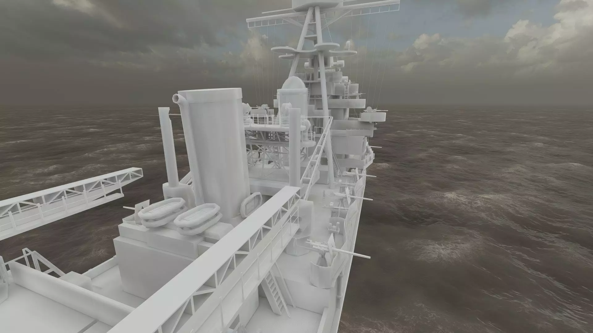 WW2 JAPANESE CRUISER 3D model_43