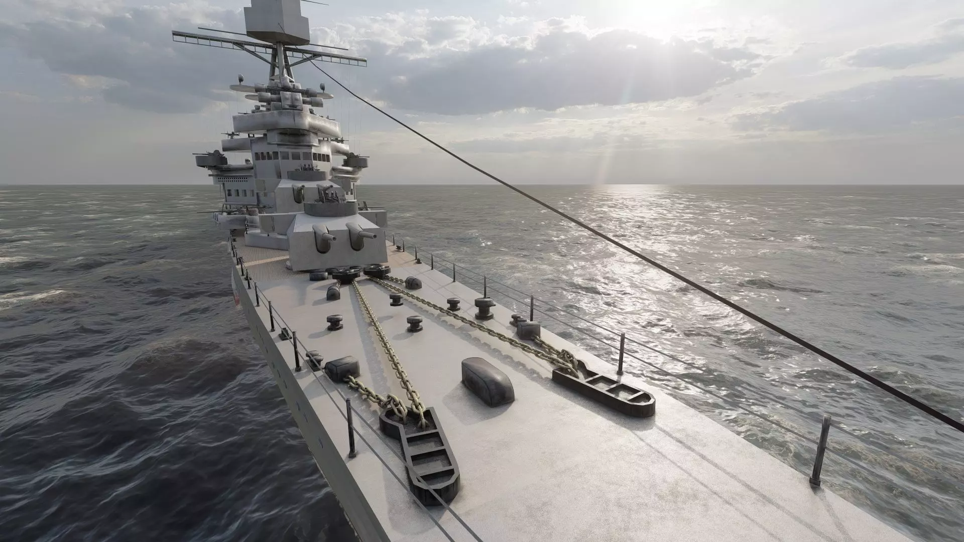 WW2 JAPANESE CRUISER 3D model_20